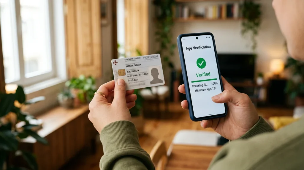 Idade mínima e verificação de identidade para apostar online em Portugal